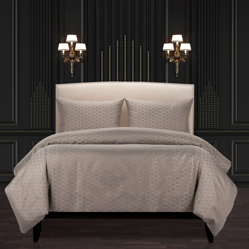 Star Attraction Luxury Single Duvet Cover, California King Duvet Cover, Gray