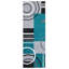 Tapis moderne à motif géométrique abstrait tourbillonnant, tapis circulaire pour salle à manger d'intérieur et de salon-891877705
