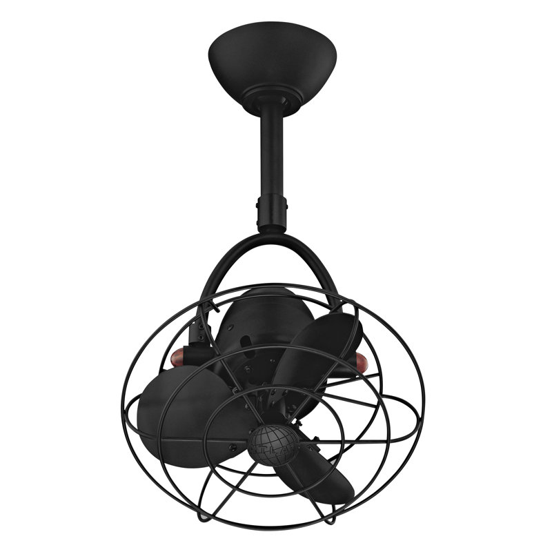 Diane Downrod Ceiling Fan, Matte Black