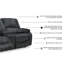 Dametris 78'' Upholstered Power Reclining Loveseat-663090799