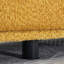 Canapé moderne de 88,98 po de largeur avec coussins de siège et de dossier à compression, structure à accoudoirs en acier, tissu chenille, couleur jaune