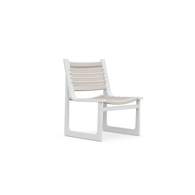 Cozumel Dining Chair, Matte White/Birch