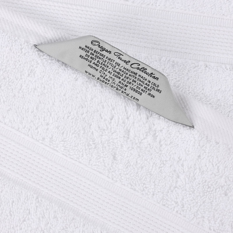 Blue Nile Mills Pure Earth Organic Cotton Face Towels, Set Of 12, White