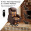 Ensemble de 2 fauteuils inclinables à massage électrique en polyester et métal-133007120