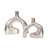 Shirin- Polished Silver Reverse Vase in Cast Aluminum- Short-1190208988