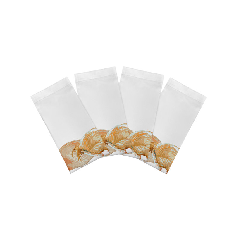Serviettes de table flamants roses en satin de coton Beverly, Granada