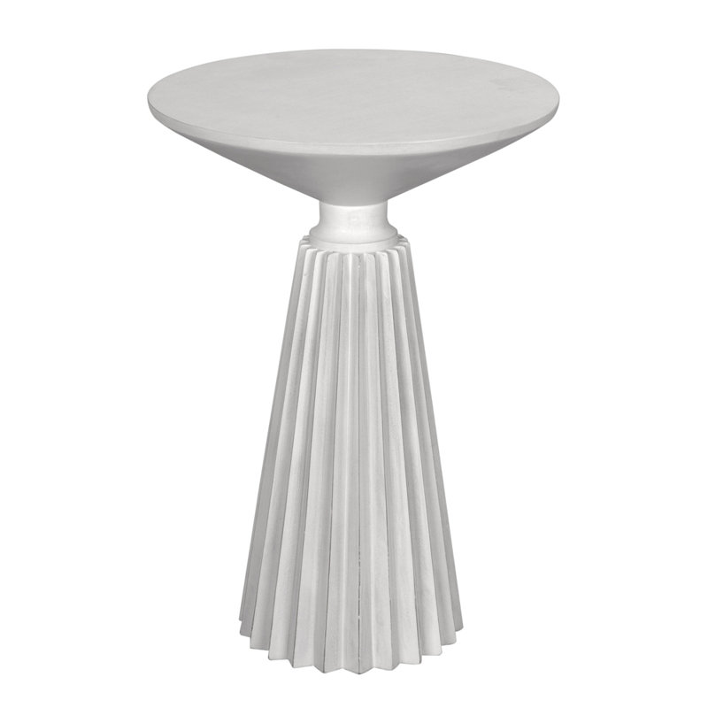 Table d'appoint Orson, blanc délavé