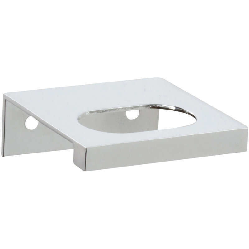 Modern Square Finger pull, 1 1/4", Polished Chrome