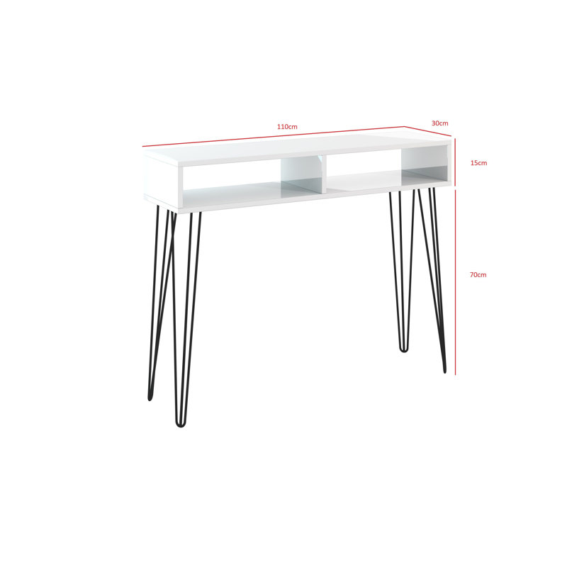 Mare 110cm Console Table, White Gloss