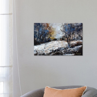 Winter In The Wood - 542020 by Pol Ledent - Wrapped Canvas Print