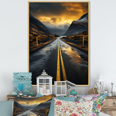 " Road Gold And Grey Sunset III "