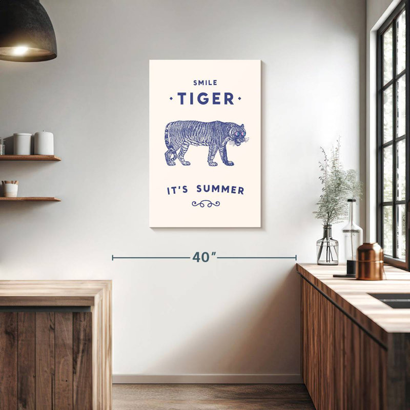 Brampt Smile Tiger It's Summer, 36" H x 24" W