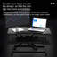 Convertisseur de bureau debout réglable - Poste de travail assis-debout ergonomique pour la maison et le bureau avec bureau spacieux - Montant d'ordinateur réglable en hauteur pour ordinateur portable et moniteur-1182990222