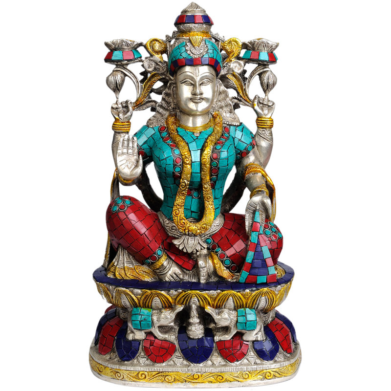Déesse Lakshmi (avec incrustations)