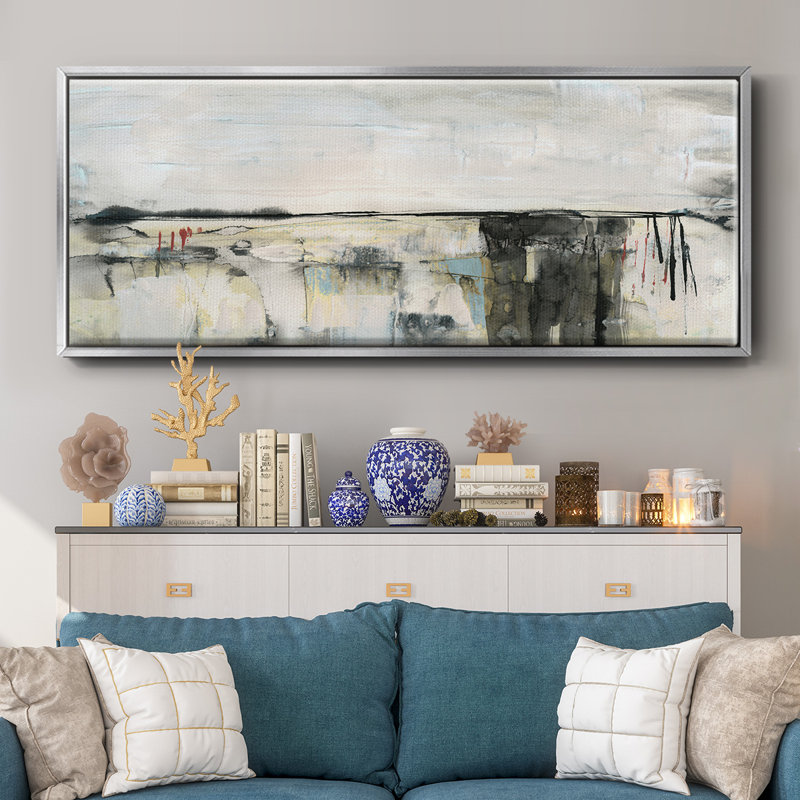 Valley View II- Framed Canvas, 20" H x 50" W
