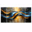 Vague dorée optique bleue - art mural moderne - art mural moderne-237978255-237978248