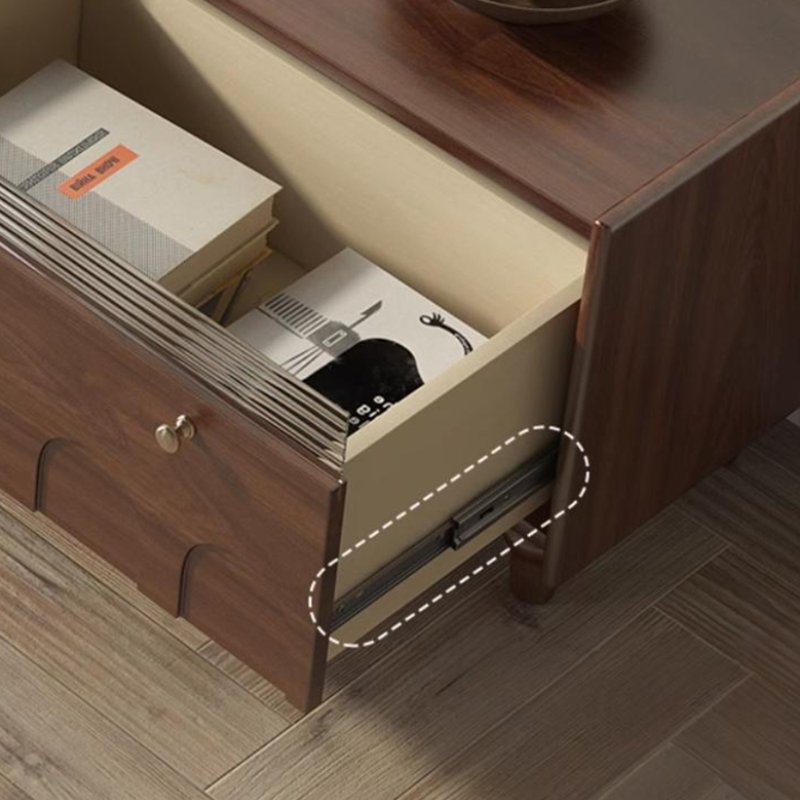 Meuble télé en bois massif rétro au design créatif, H 17,32 po x L 70,86 po x l 13,77 po