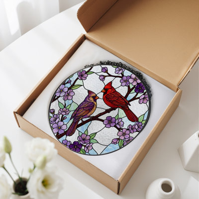 Vitrail de vitrail H 7,8 po Cardinal Flowers