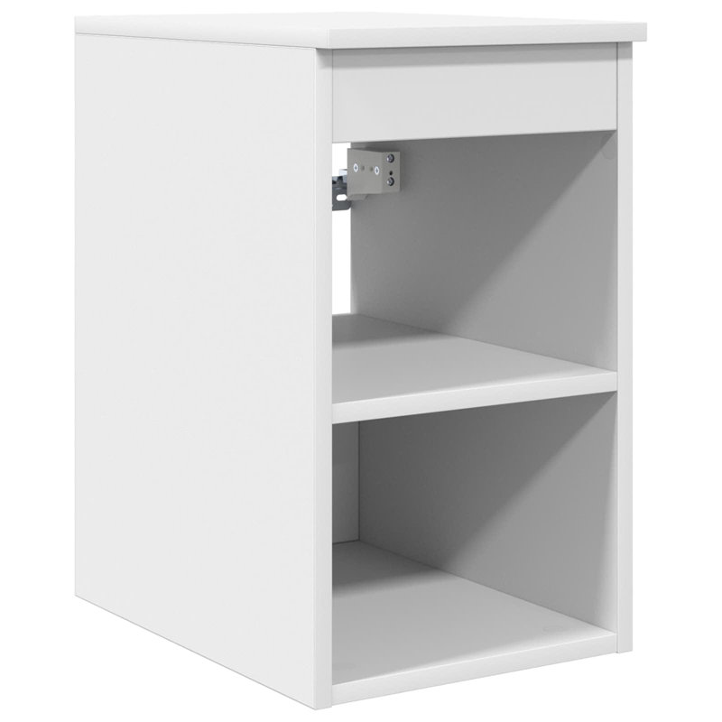 Engineered Wood Bathroom Cabinet, 50cm H x 30cm W x 35cm D, White