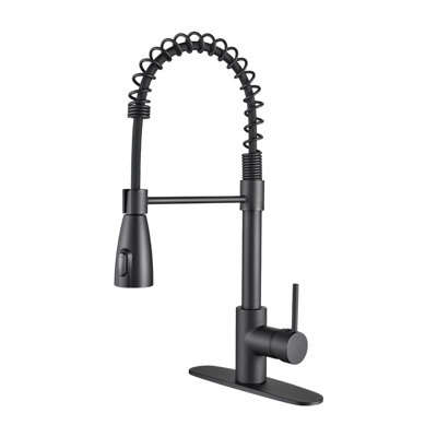 Single Handle Pull Down Kitchen Faucet with Touchless Sensor and Deck Plate -  Cobbe, WKFTG01C