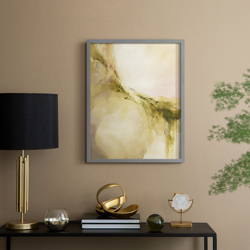 Terra Viridi, reproduction encadrée - bois massif, Gris, H 11 po x l 9 po
