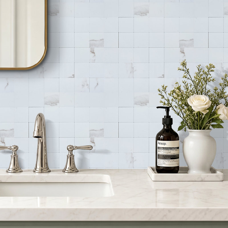 10Pcs Self-Adhesive Marble Wall Tile Stickers
