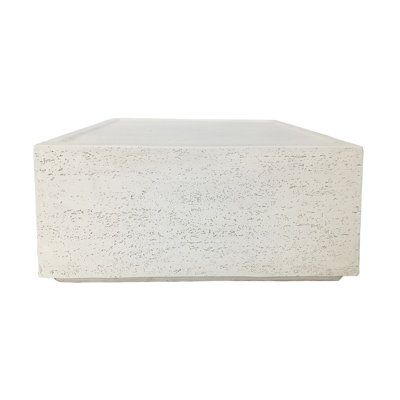 28" Square Travertine Stone Indoor/Outdoor Coffee Table