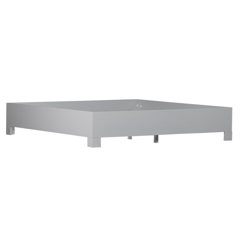 Silas Queen Standard Bed, Black, King, Light Gray