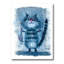 Chat tenant un poisson dans ses griffes - peinture sur toile-60160519-60160520