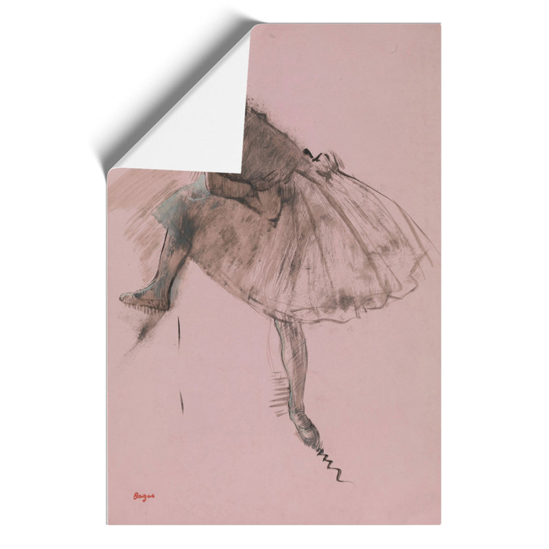 Study of a Ballet Ballerina Dancer by Edgar Degas - Frameless Print, 42cm H x 30cm W x 0.1cm D