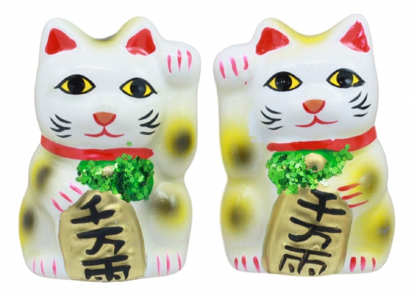 Japanese Luck Fortune Charm Black Beckoning Cat Maneki Neko Money Bank  Statue 5