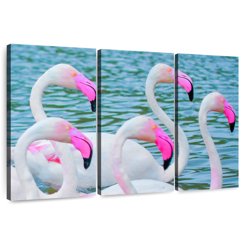 Flamants roses Brampt, H 32 po x l 50 po