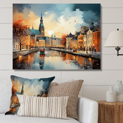 Danemark, paysage urbain symphonie II sur toile