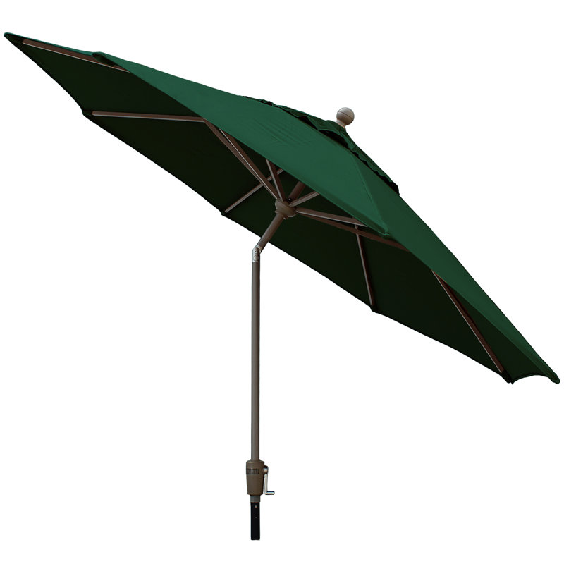 Parasol de marché 9 pi Hargus, Toile Sunbrella® vert forêt