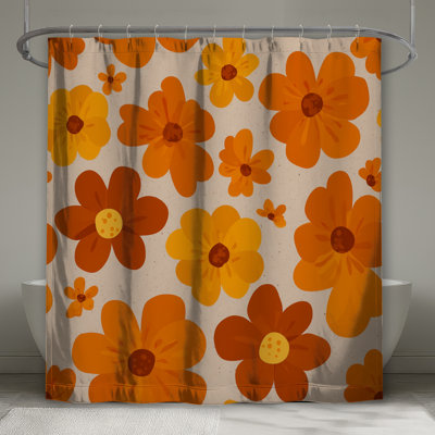 Flowers Shower Curtain -  Floral Bathroom Decor Bohemian Boho