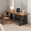 Bureau d'écriture rectangulaire en bois massif brun-914354963