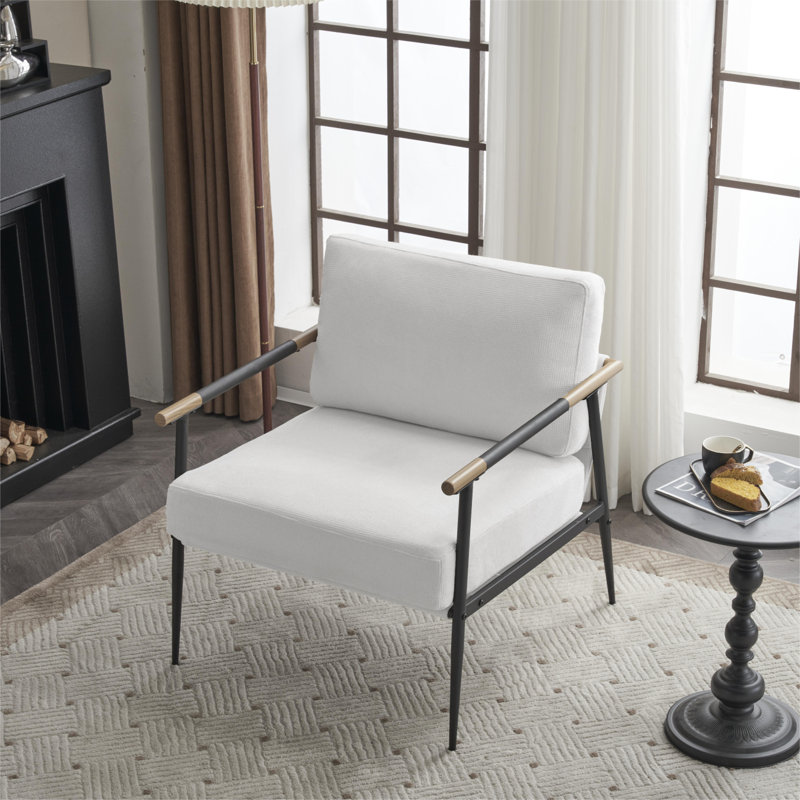 Chaise d'appoint Modern Modern, Chenille blanche