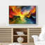"Colorful Abstract Pastel Strokes Bright", ensemble de 3 reproductions d'art sur toiles plates encadrées-96384553-96384555