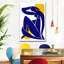 Silhouette de femme abstraite sur toile-1213550792