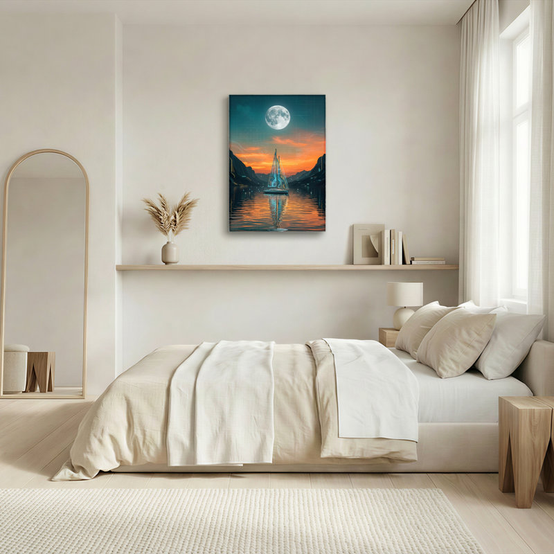 Ensemble de 1 tableau sur toile « Voile au clair de lune », H 24 po x l 18 po, Wrapped Canvas