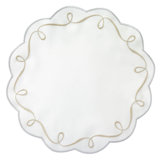 Ribbon Twirl Cotton Blend Scalloped Placemats
