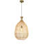 Luminaire suspendu en rotin naturel 1 lumière