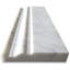 12" x 5" Polished Marble Bullnose Tile Trim in Polished White Carrara-50183740