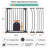 29.5-48.4" Walk-Thru Safety Gate with Adjustable Cat Door-94230774