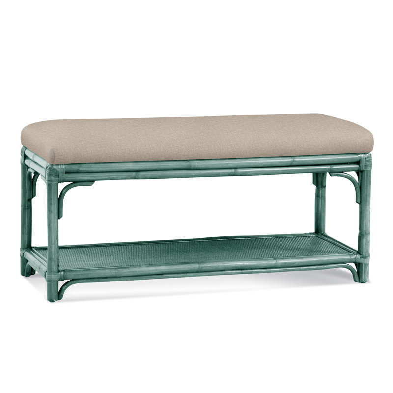 Banc de rangement en osier Summer Retreat, Performance Crypton coquille d'œuf; 0884-93, Minéral