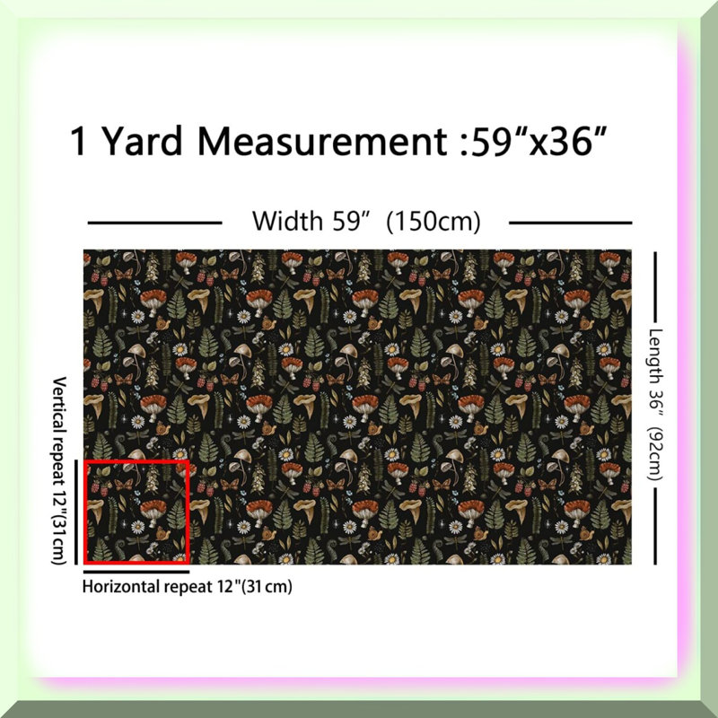 Mushroom-Fabric 3 Yards Upholstery Craft