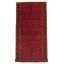 Tapis de bois one-of-kind à la main-noué la 2010 anatolian rouge 4 pi 9 po x 9 pi 9 po Kehrli