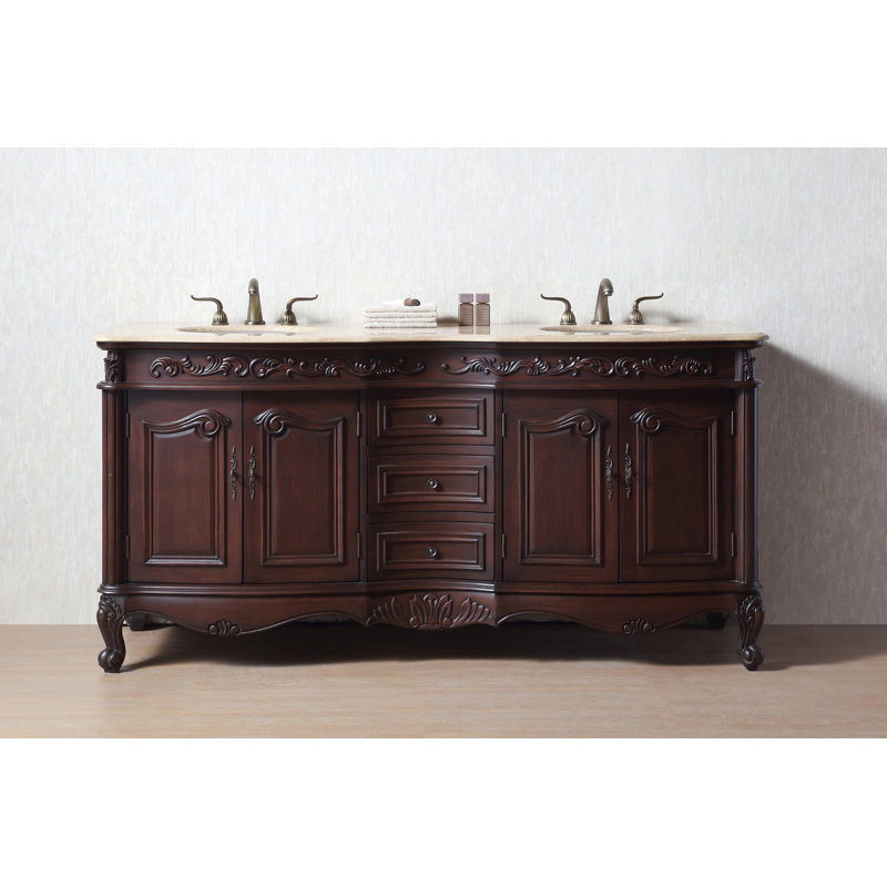 Meuble-lavabo double 72 po x 22 po x 36 po