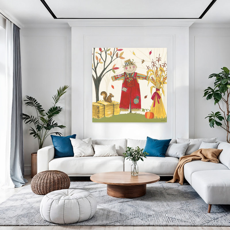 Art abstrait d'automne contemporain Woodland Harvest II, H 48 po x l 48 po