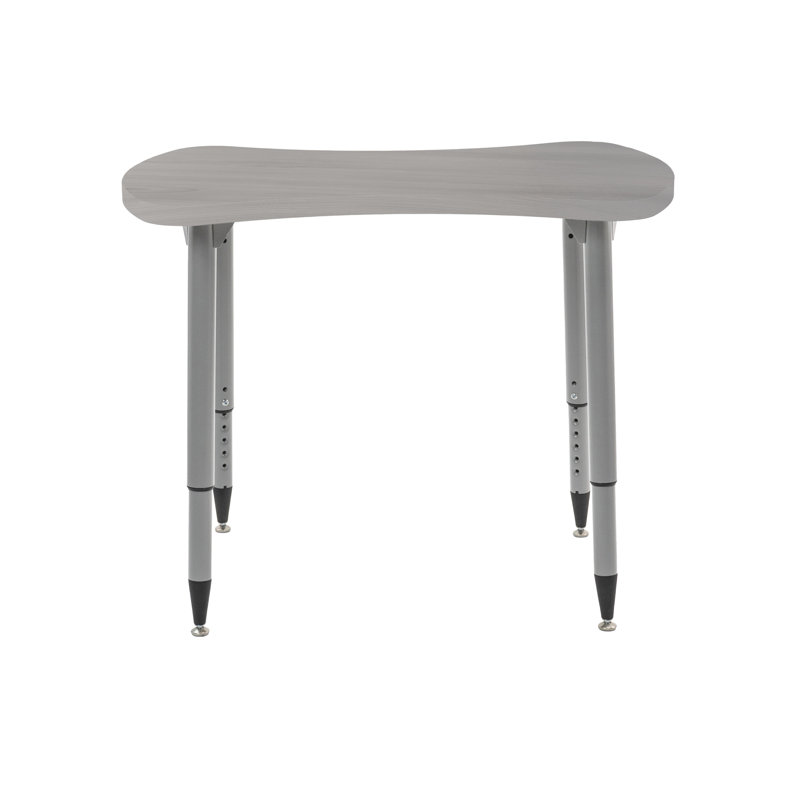 Table d'activité Adapte 25 x 37 Bowtie, Bois gris clair, Argent argent